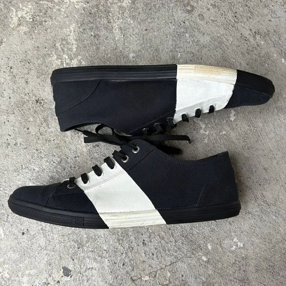 Chanel black-and-white canvas sneakers